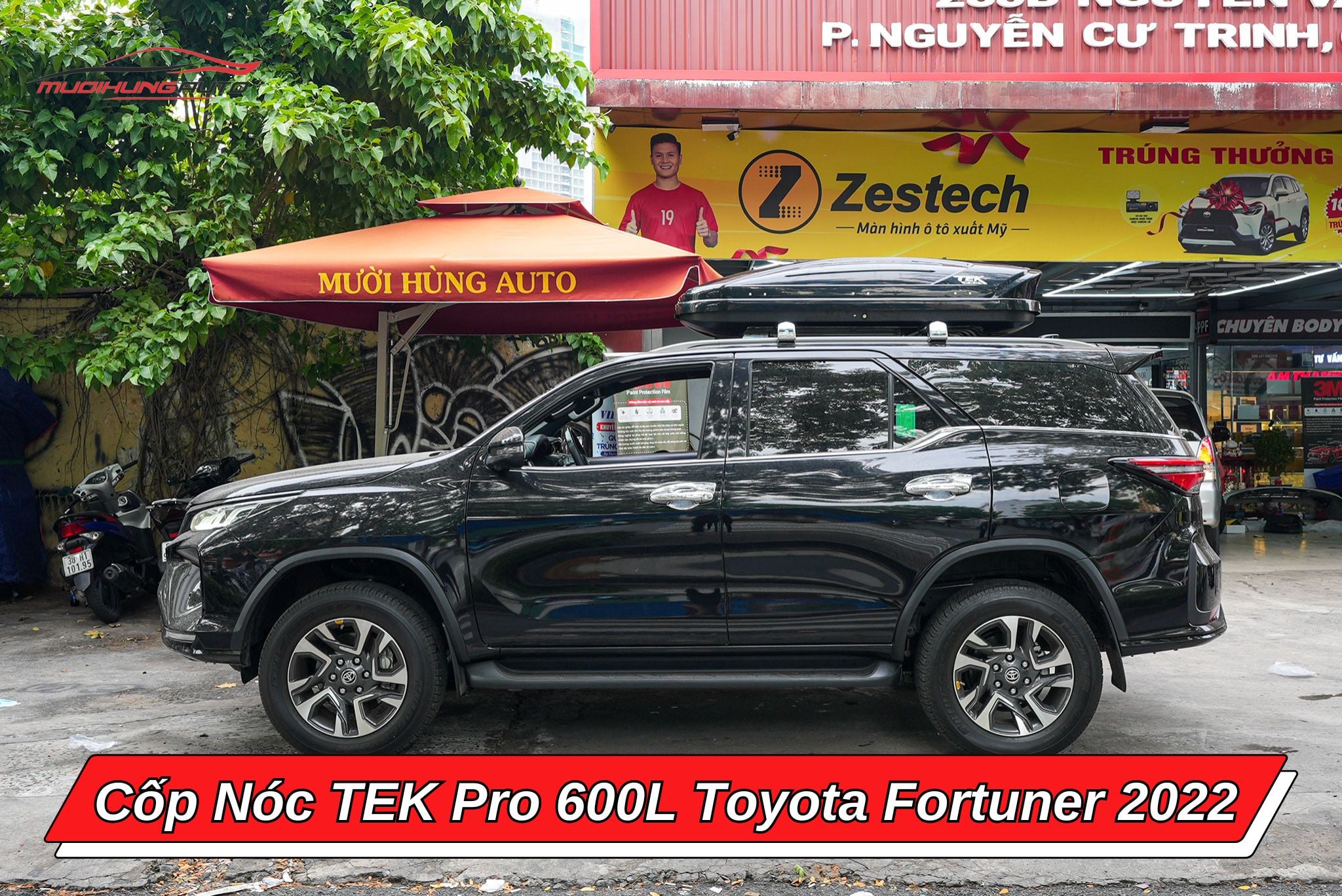 Cốp nóc TEK Pro 600L cho xe Toyota Fortuner 2022