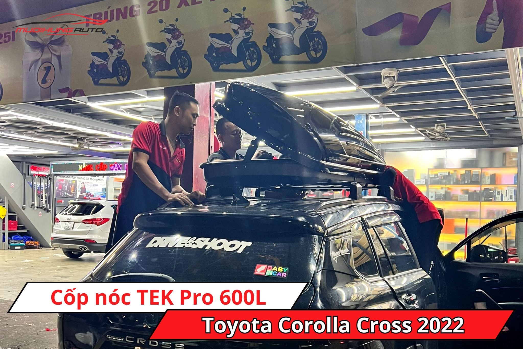 Cốp nóc TEK Pro 600L xe Toyota Corolla Cross 2022