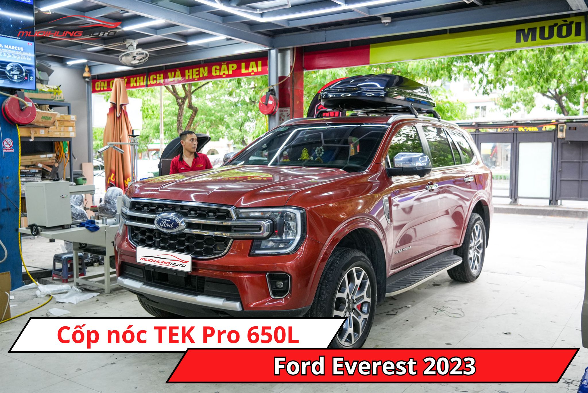 Cốp nóc TEK Pro 650L cho Ford Everest 2023