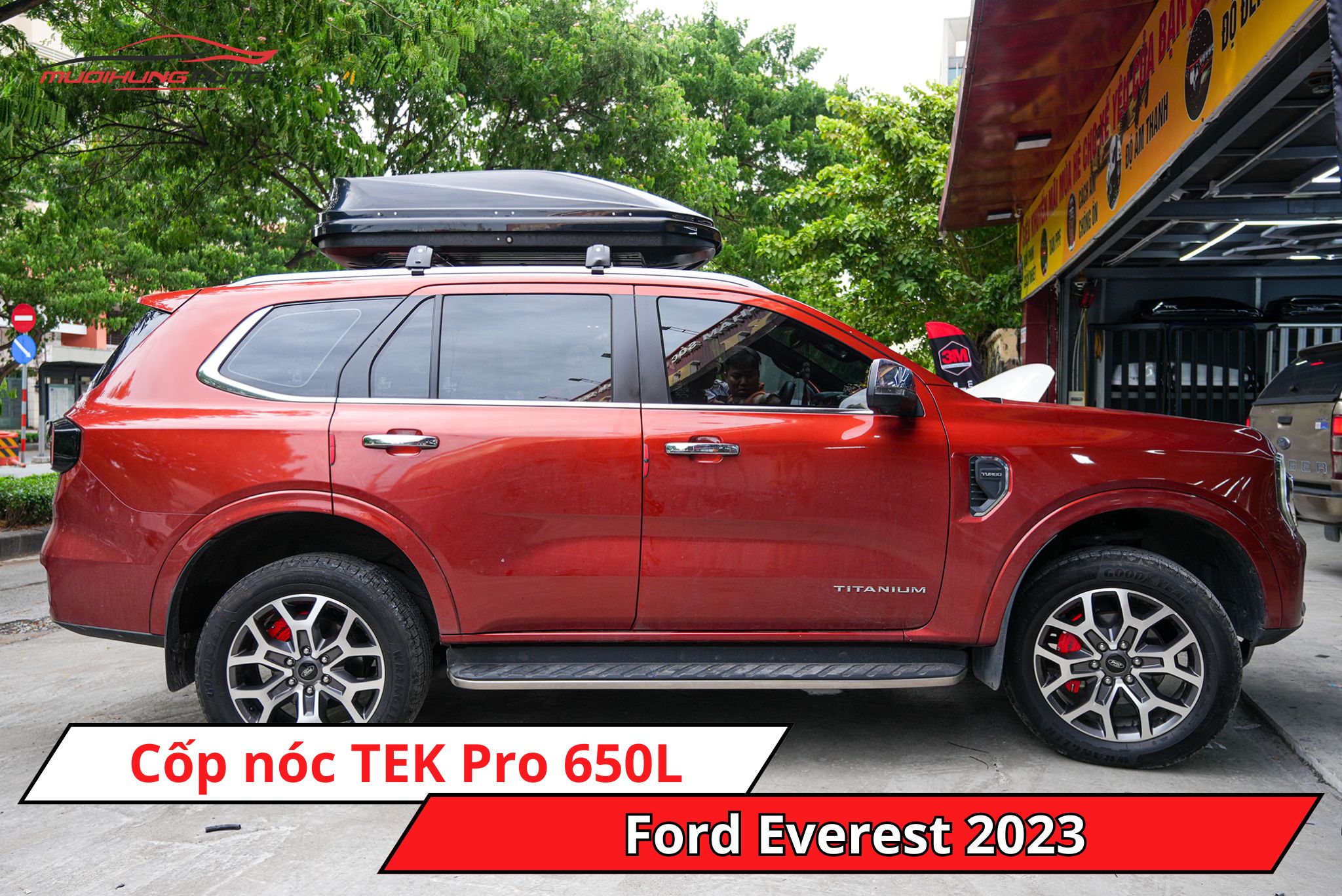 Cốp nóc TEK Pro 650L cho xe Ford Everest 2023