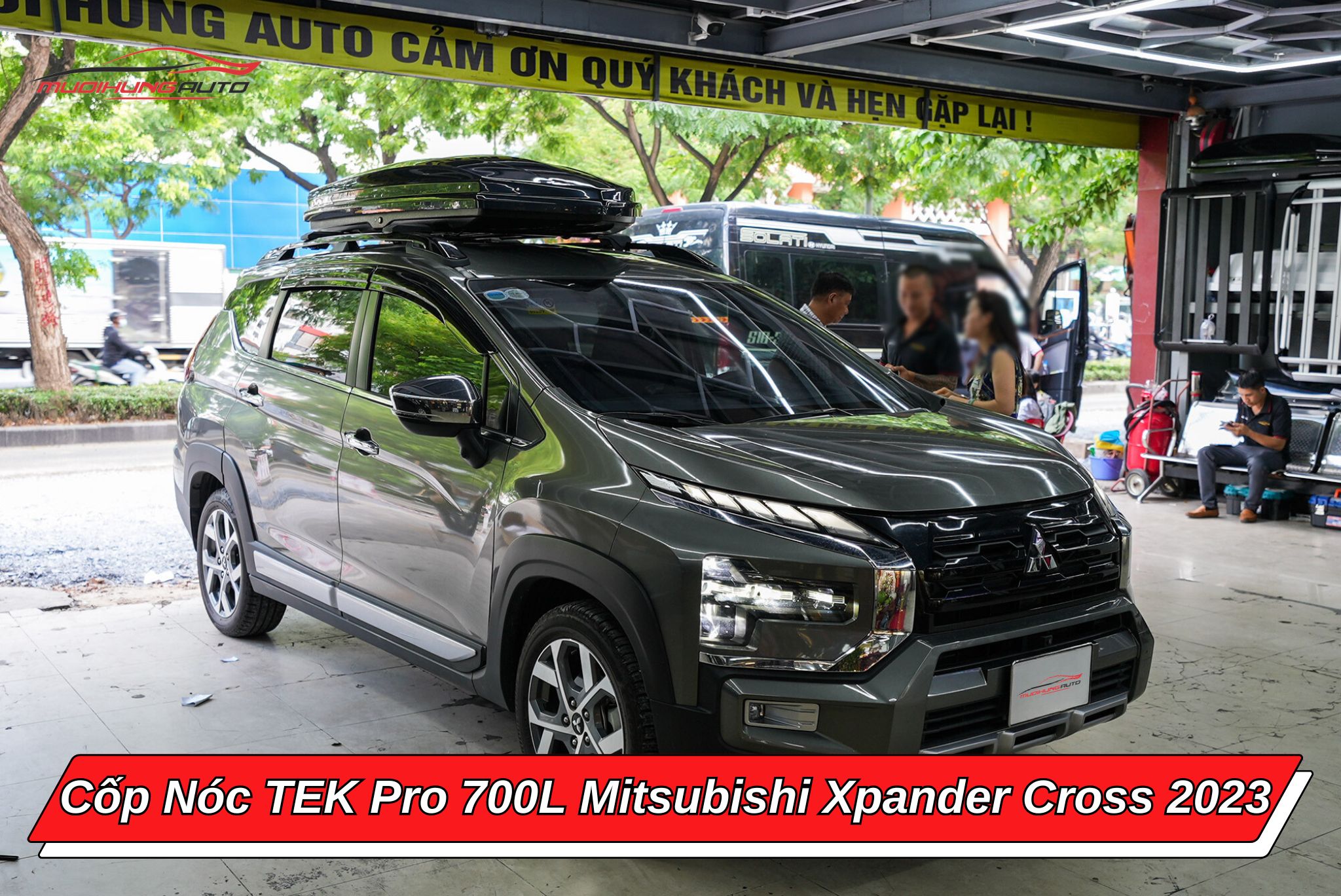 Cốp nóc TEK Pro 700l cho ô tô Mitsubishi Xpander Cross 2023
