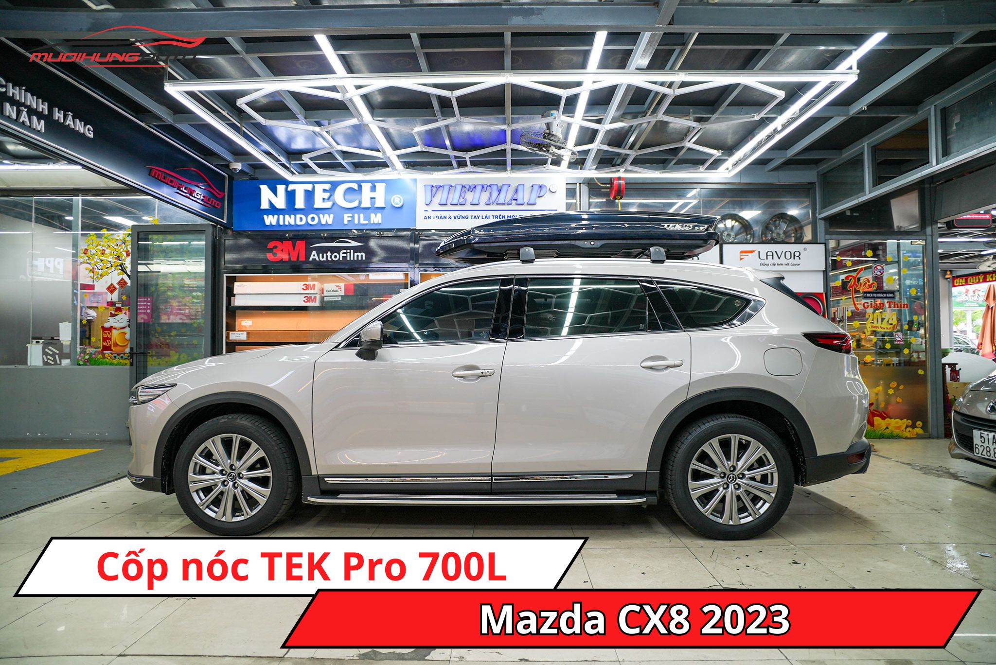 Cốp nóc TEK Pro 700L cho xe Mazda CX8 2023