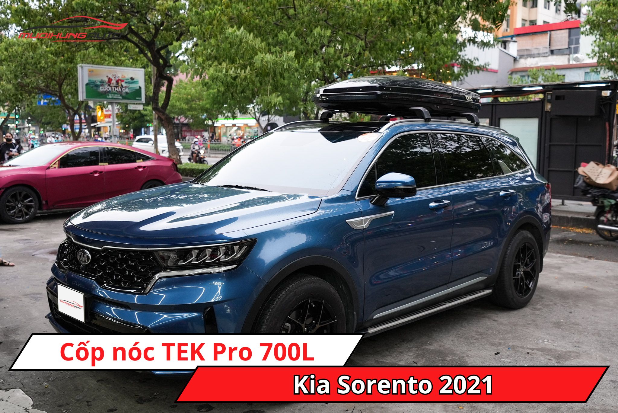 Cốp nóc TEK Pro 700L xe Kia Sorento 2021