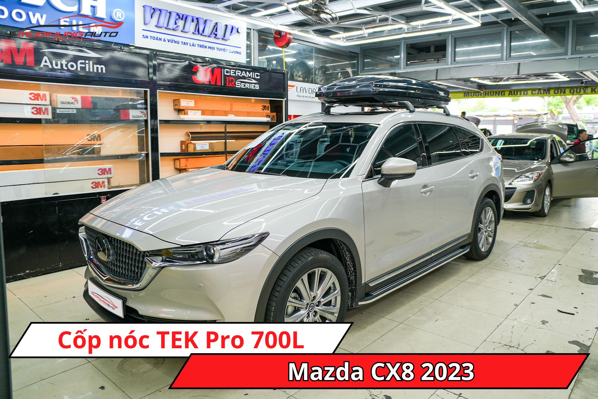 Cốp nóc TEK Pro 700L xe Mazda CX8 2023