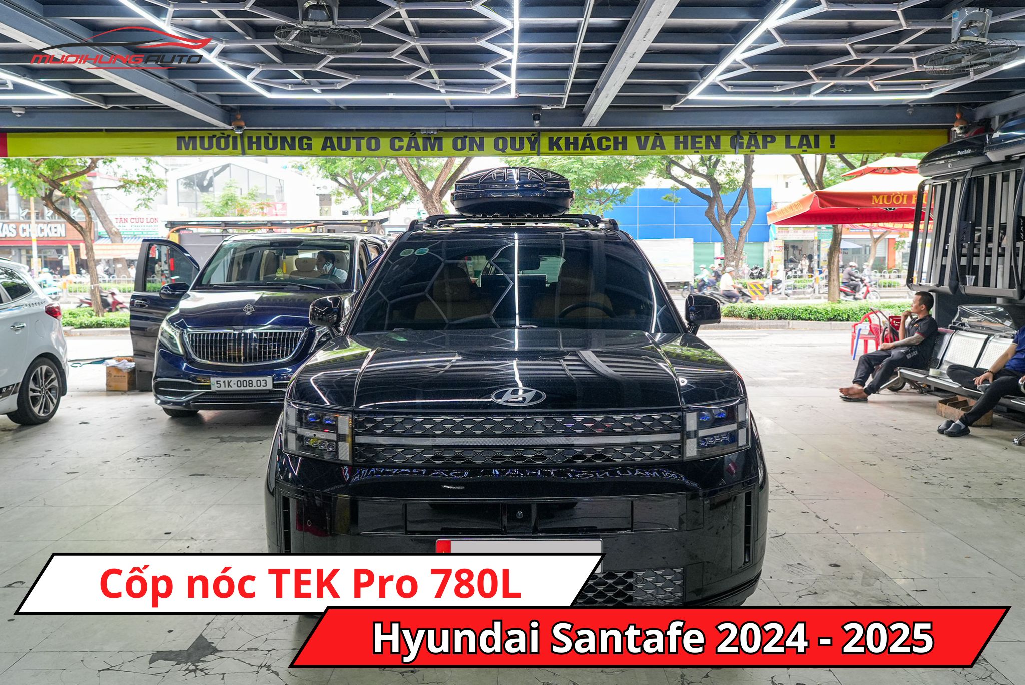 Cốp nóc TEK Pro 780L xe Hyundai Santafe 2024 - 2025