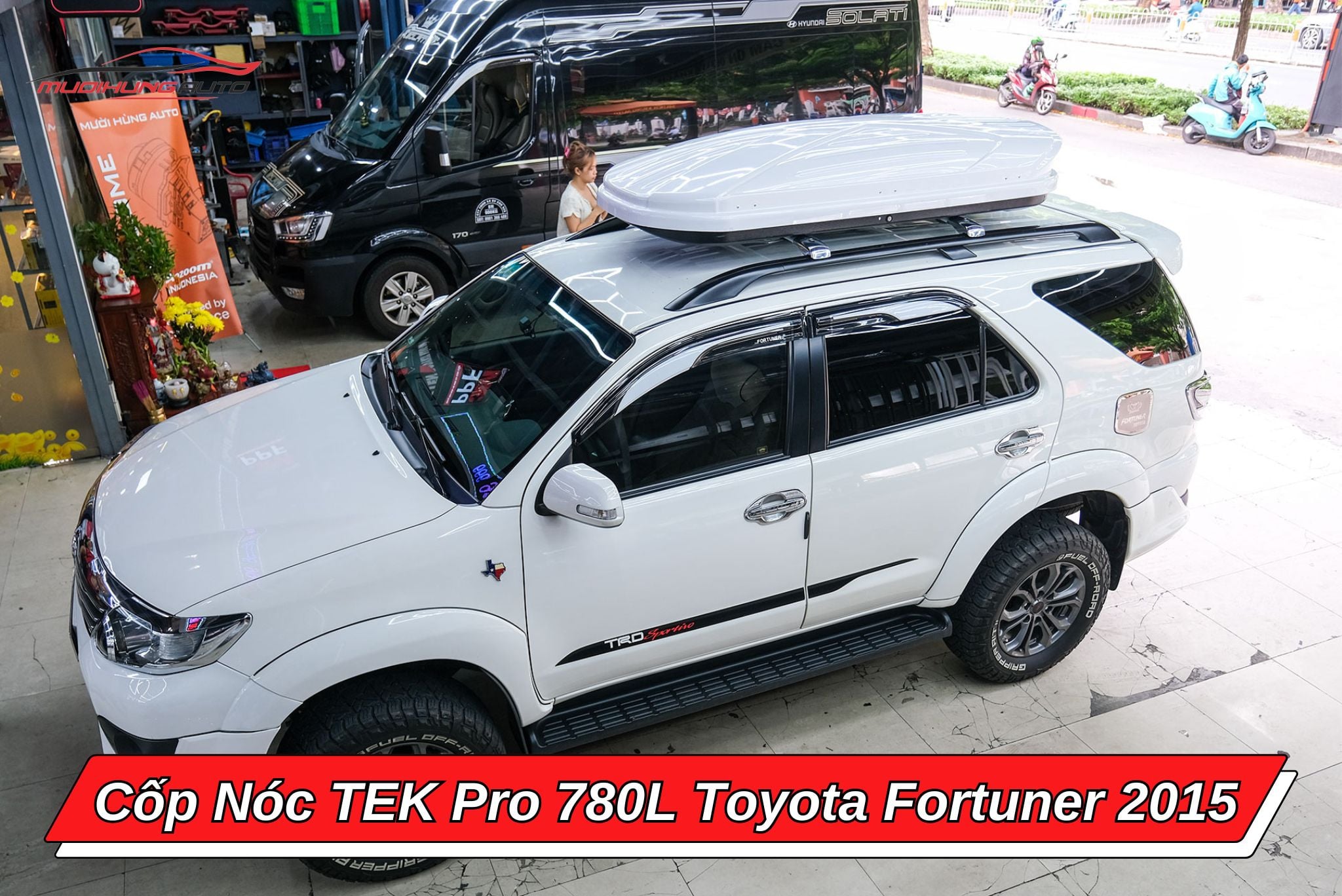 Cốp nóc TEK Pro 780L xe Toyota Fortuner 2015