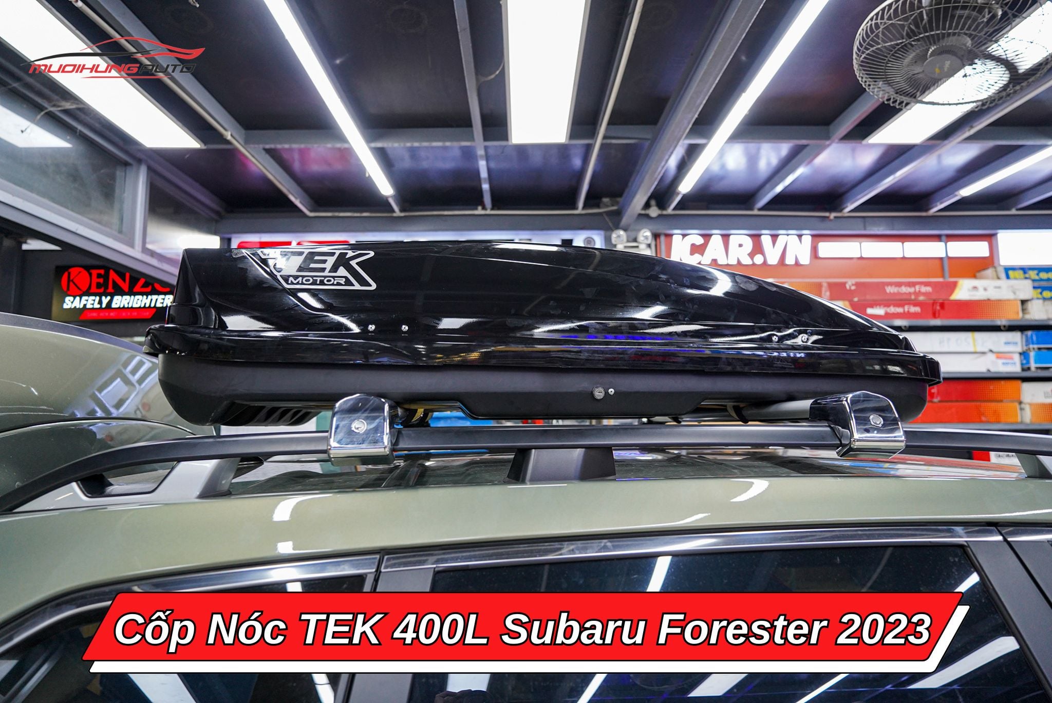 Cốp phi thuyền TEK 400l cho ô tô Subaru Forester 2023