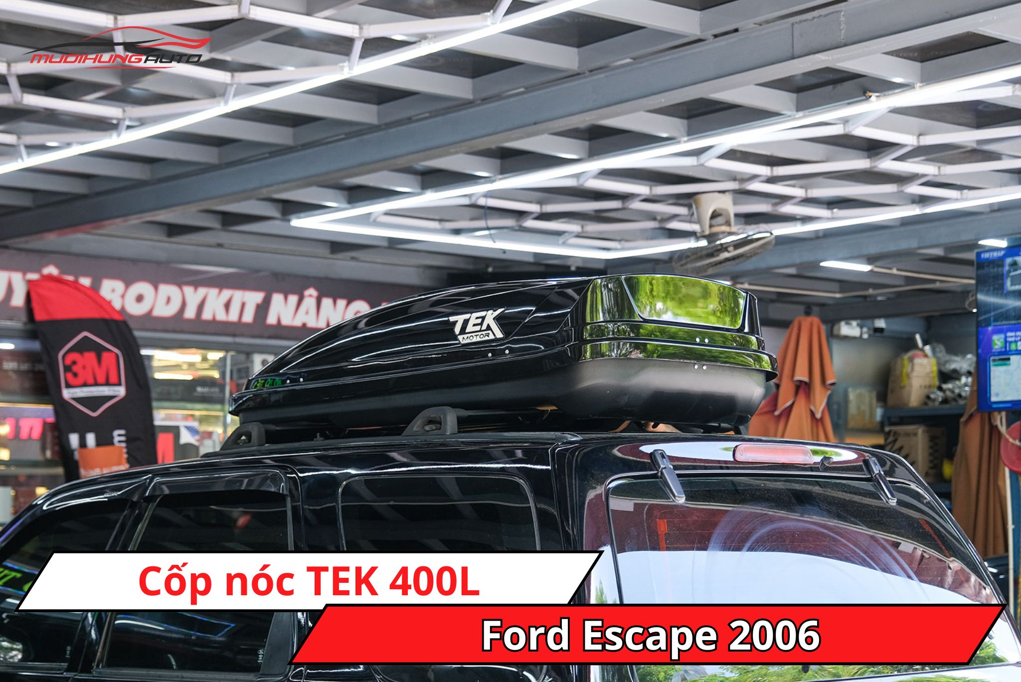 Cốp phi thuyền TEK 400L cho xe Ford Escape 2006