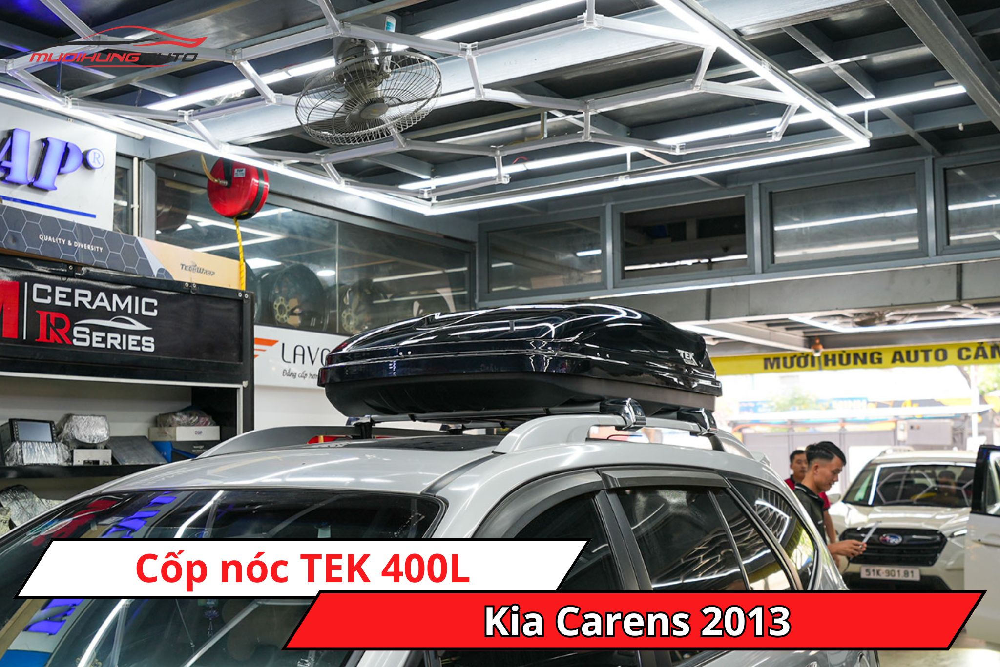 Cốp phi thuyền TEK 400L cho xe Kia Carens 2013