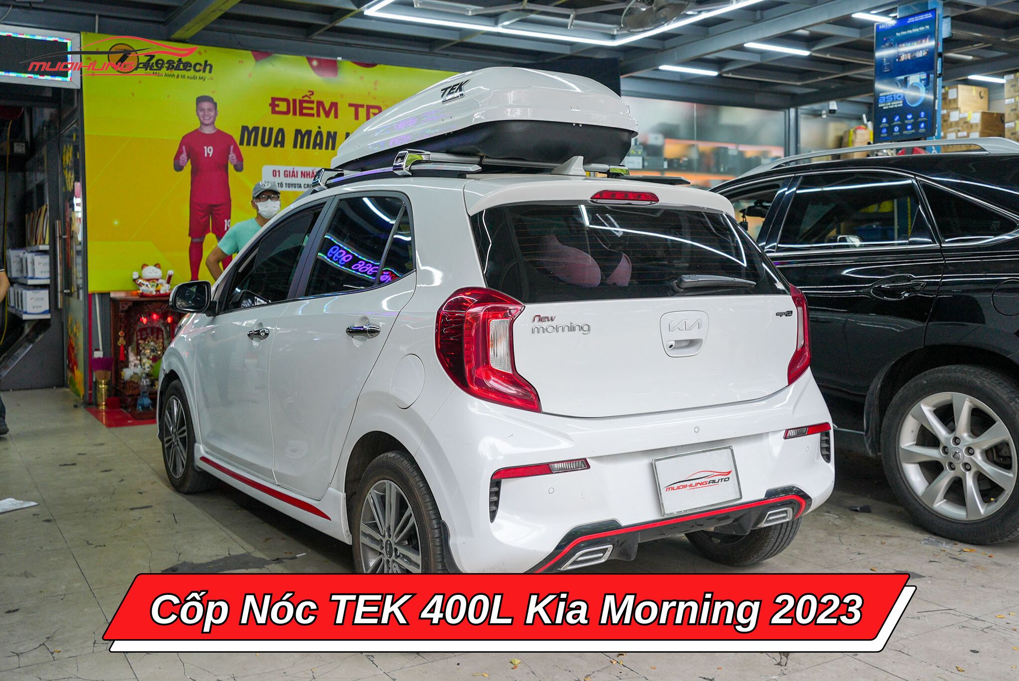 Cốp phi thuyền TEK 400l cho xe Kia Morning 2023