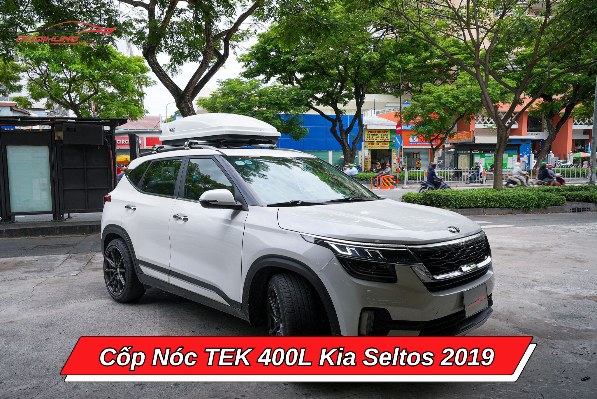 Cốp phi thuyền TEK 400l cho xe Kia Seltos 2019