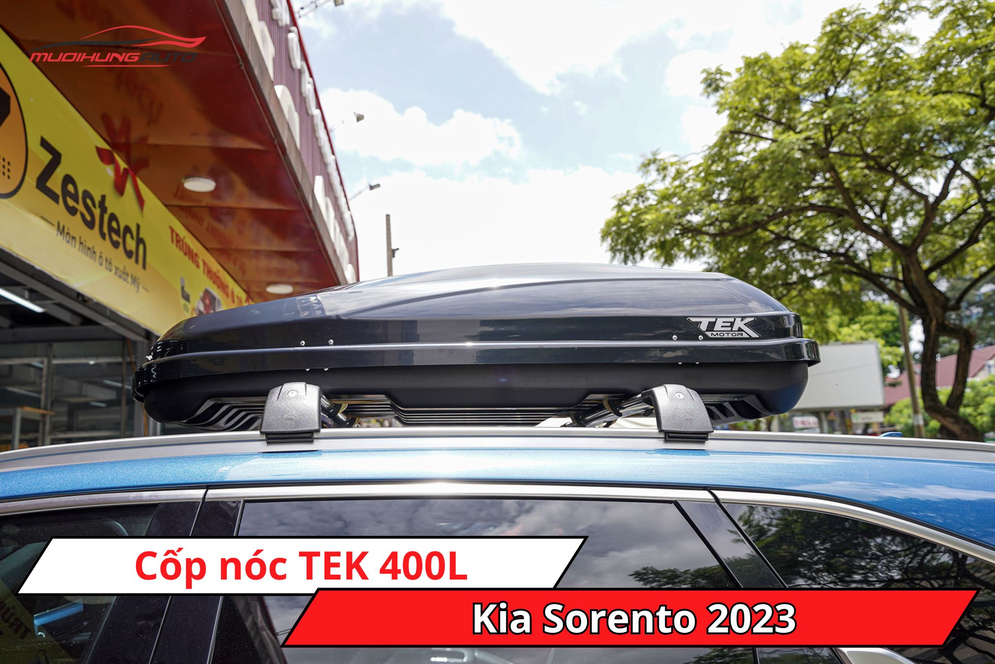 Cốp phi thuyền TEK 400L cho xe Kia Sorento 2023
