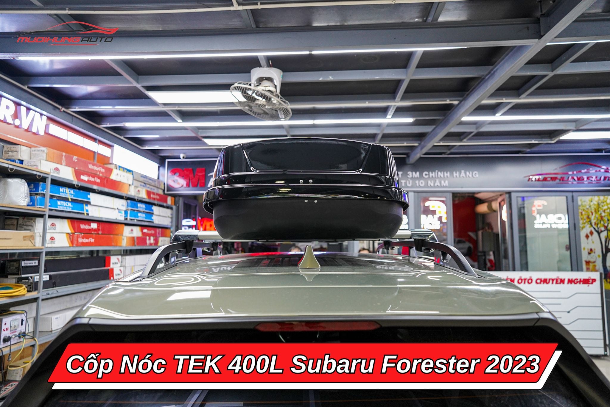 Cốp phi thuyền TEK 400l cho xe Subaru Forester 2023