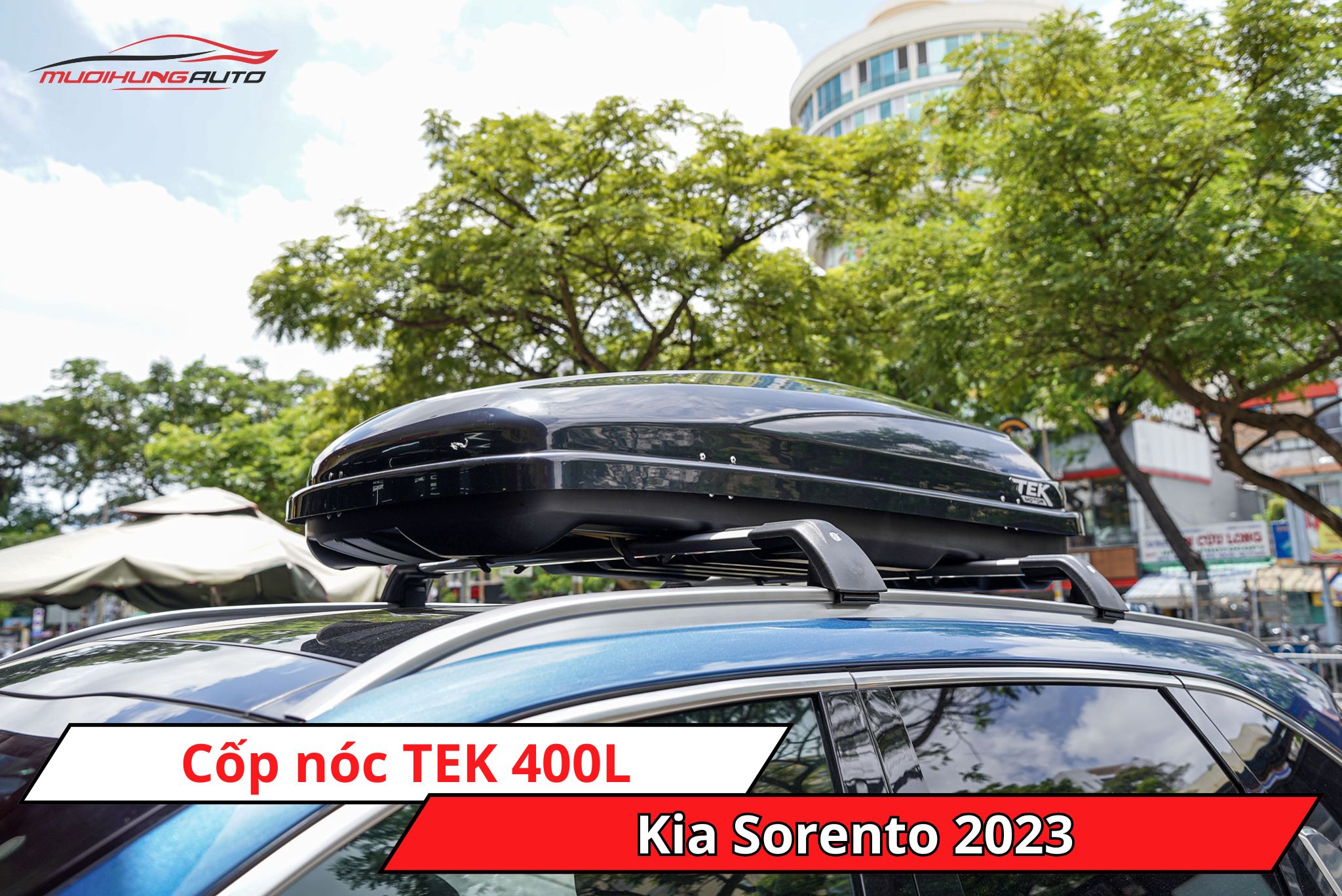 Cốp phi thuyền TEK 400L xe Kia Sorento 2023