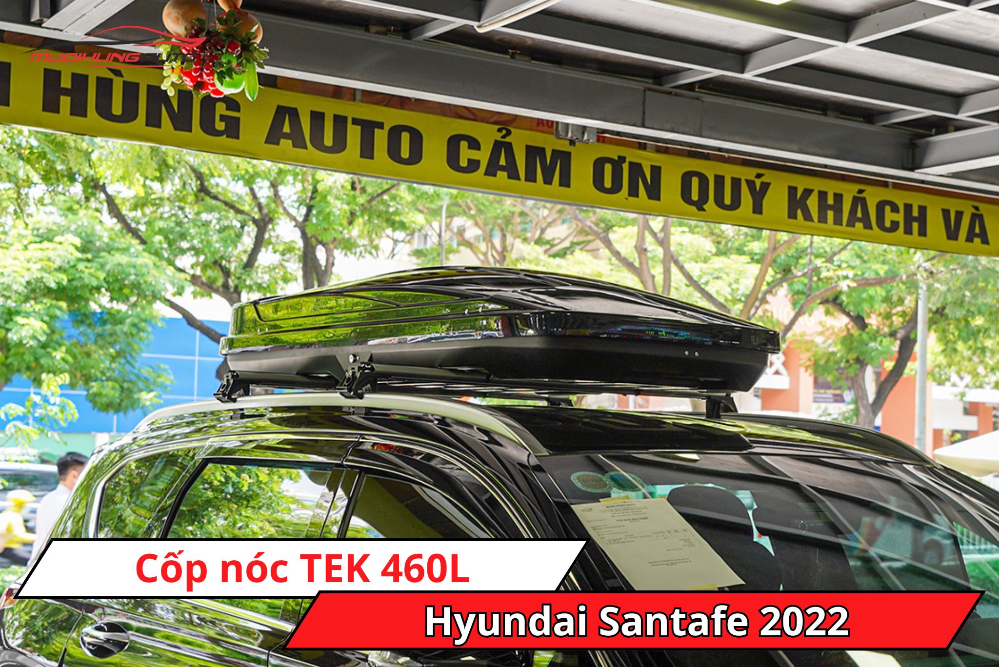 Cốp phi thuyền TEK 460L xe Hyundai Santafe 2022