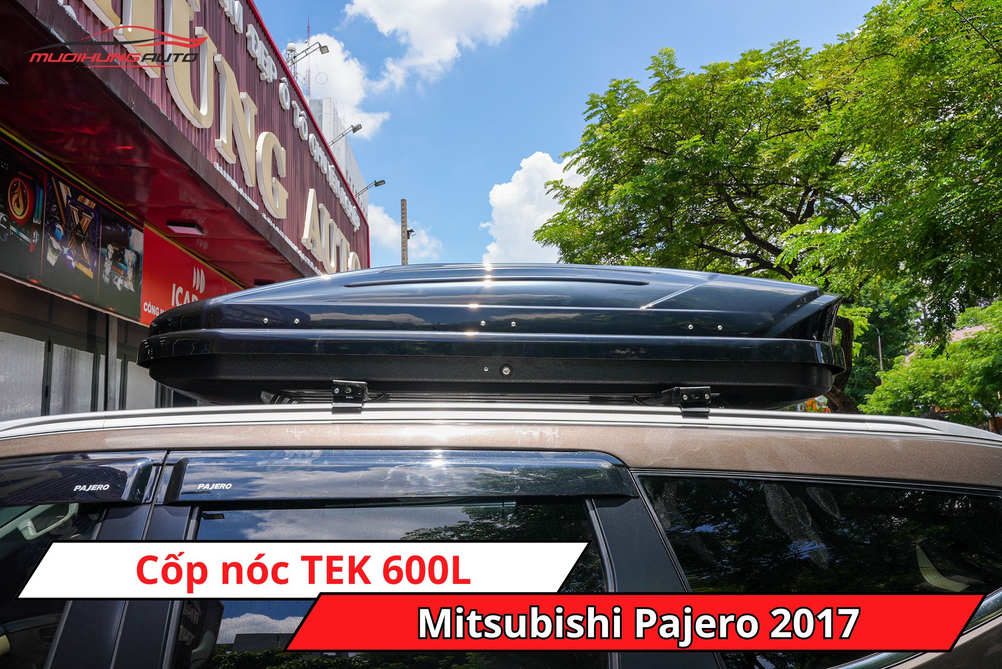 Cốp phi thuyền TEK 600L cho xe Mitsubishi Pajero 2017