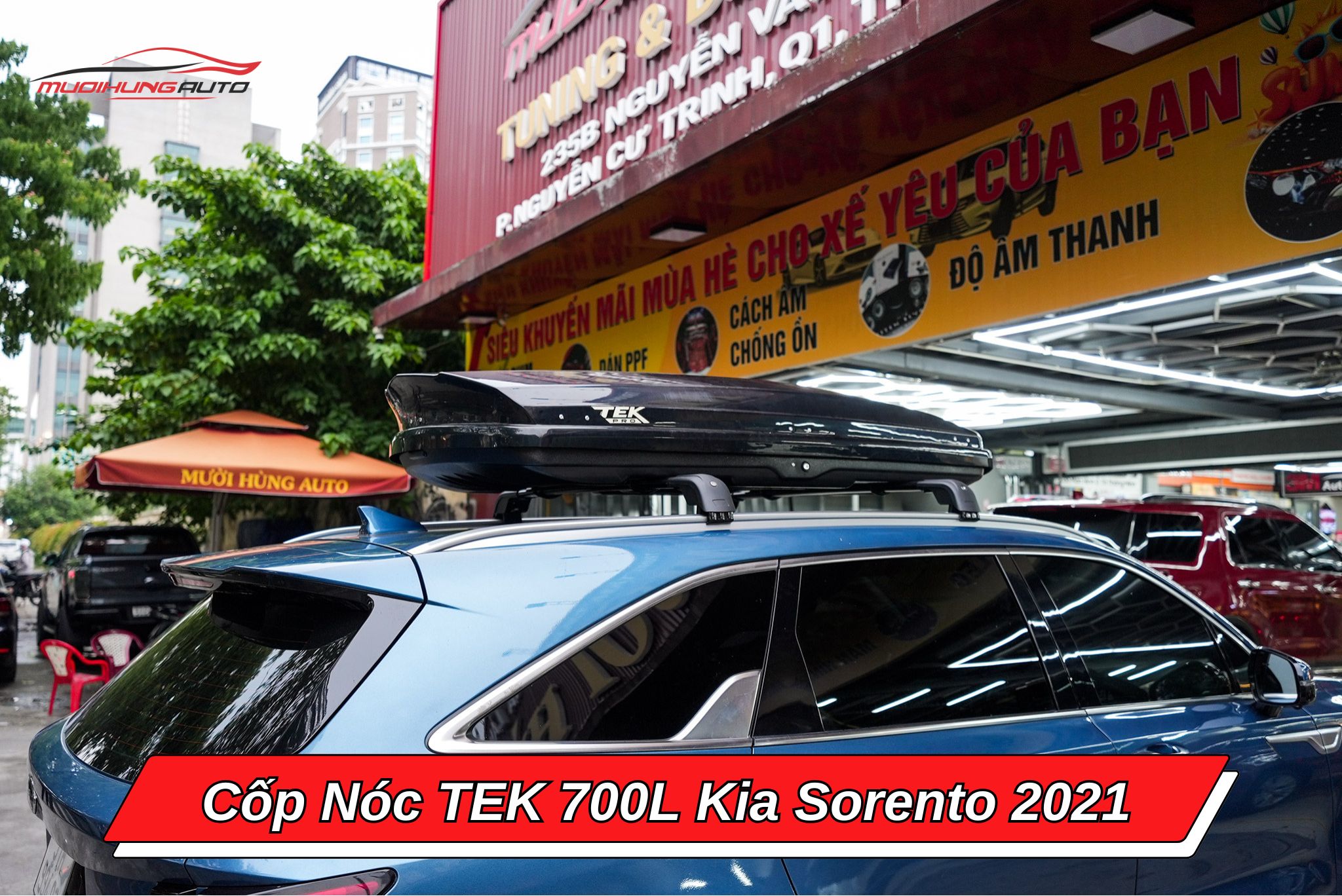 Cốp phi thuyền TEK 700l cho ô tô Kia Sorento 2021