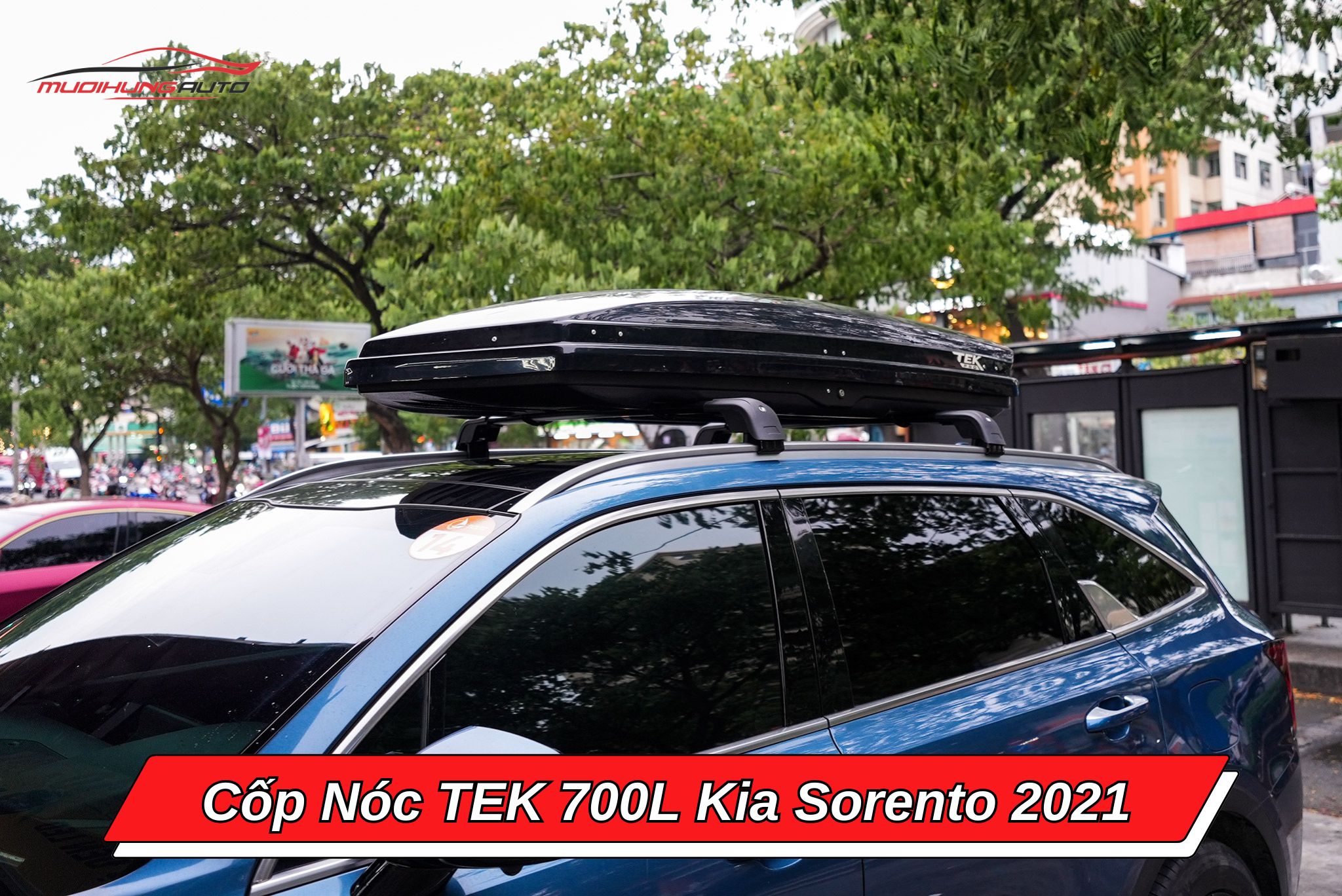 Cốp phi thuyền TEK 700l cho xe Kia Sorento 2021