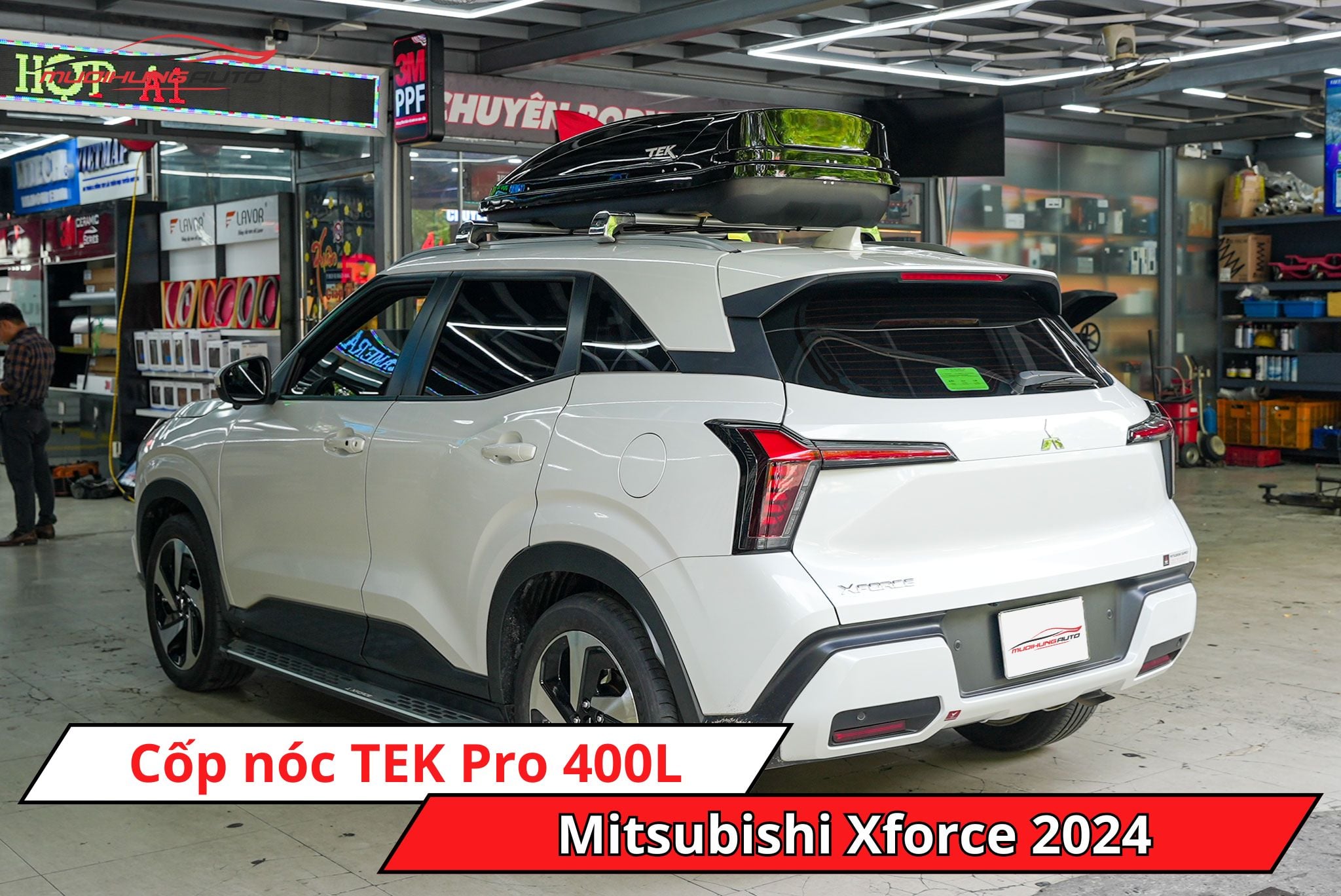 Cốp phi thuyền TEK Pro 400L cho xe Mitsubishi Xforce 2024