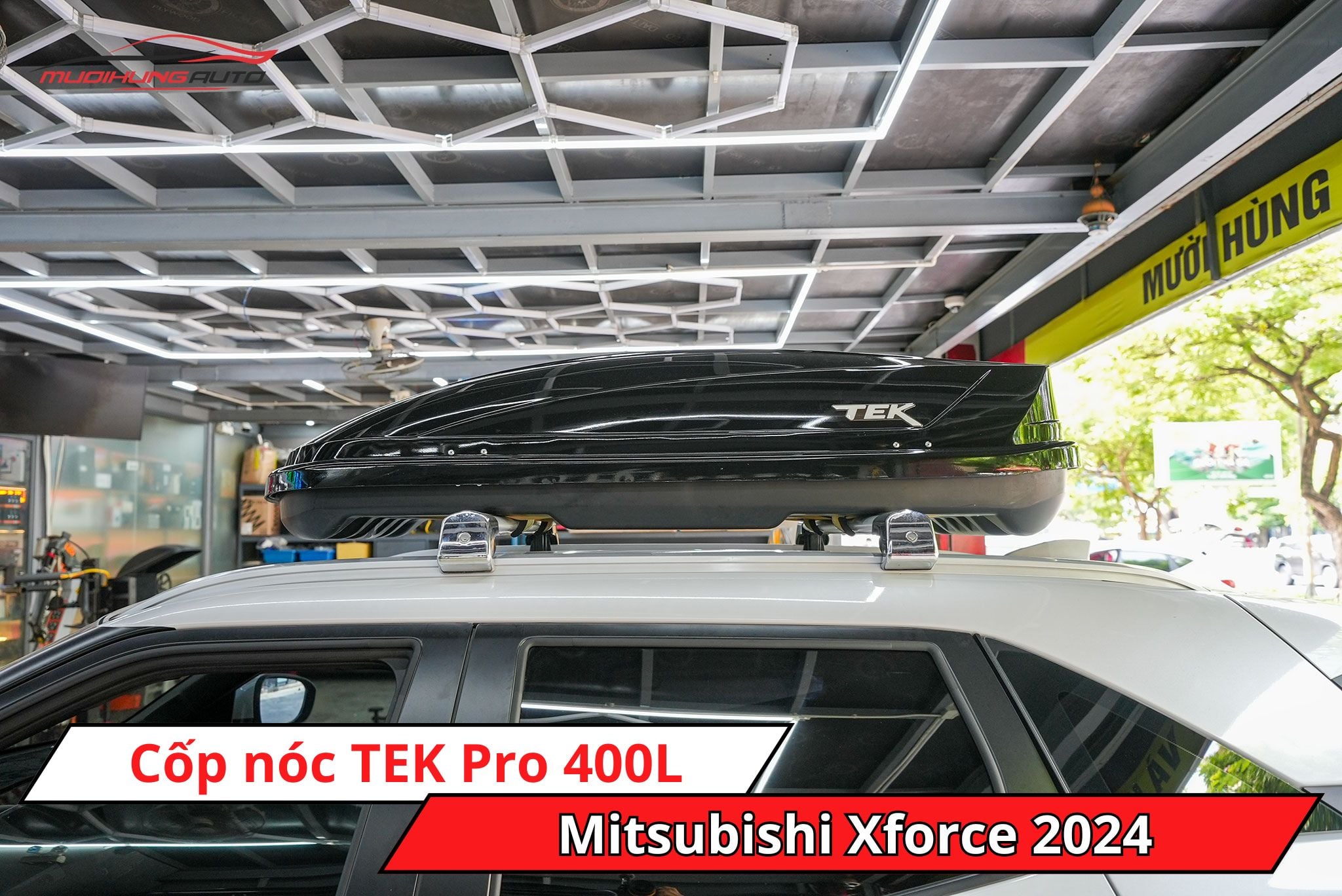 Cốp phi thuyền TEK Pro 400L xe Mitsubishi Xforce 2024