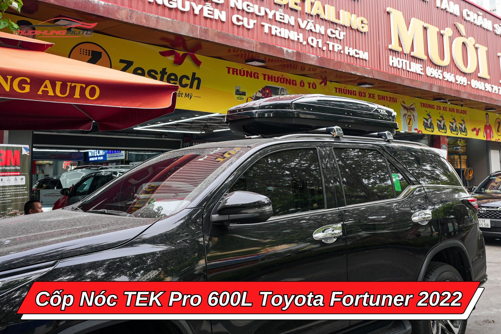 Cốp phi thuyền TEK Pro 600L cho xe Toyota Fortuner 2022
