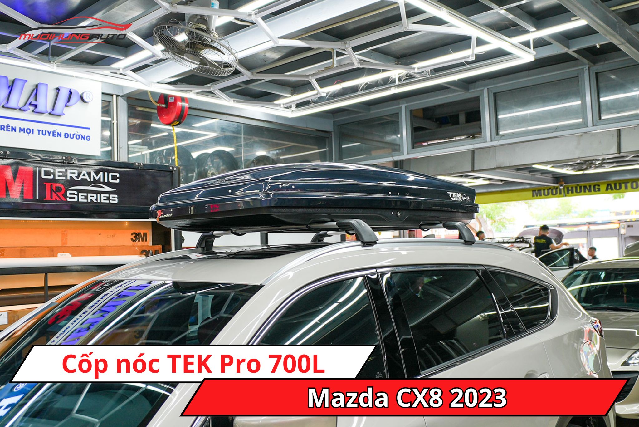 Cốp phi thuyền TEK Pro 700L cho xe Mazda CX8 2023