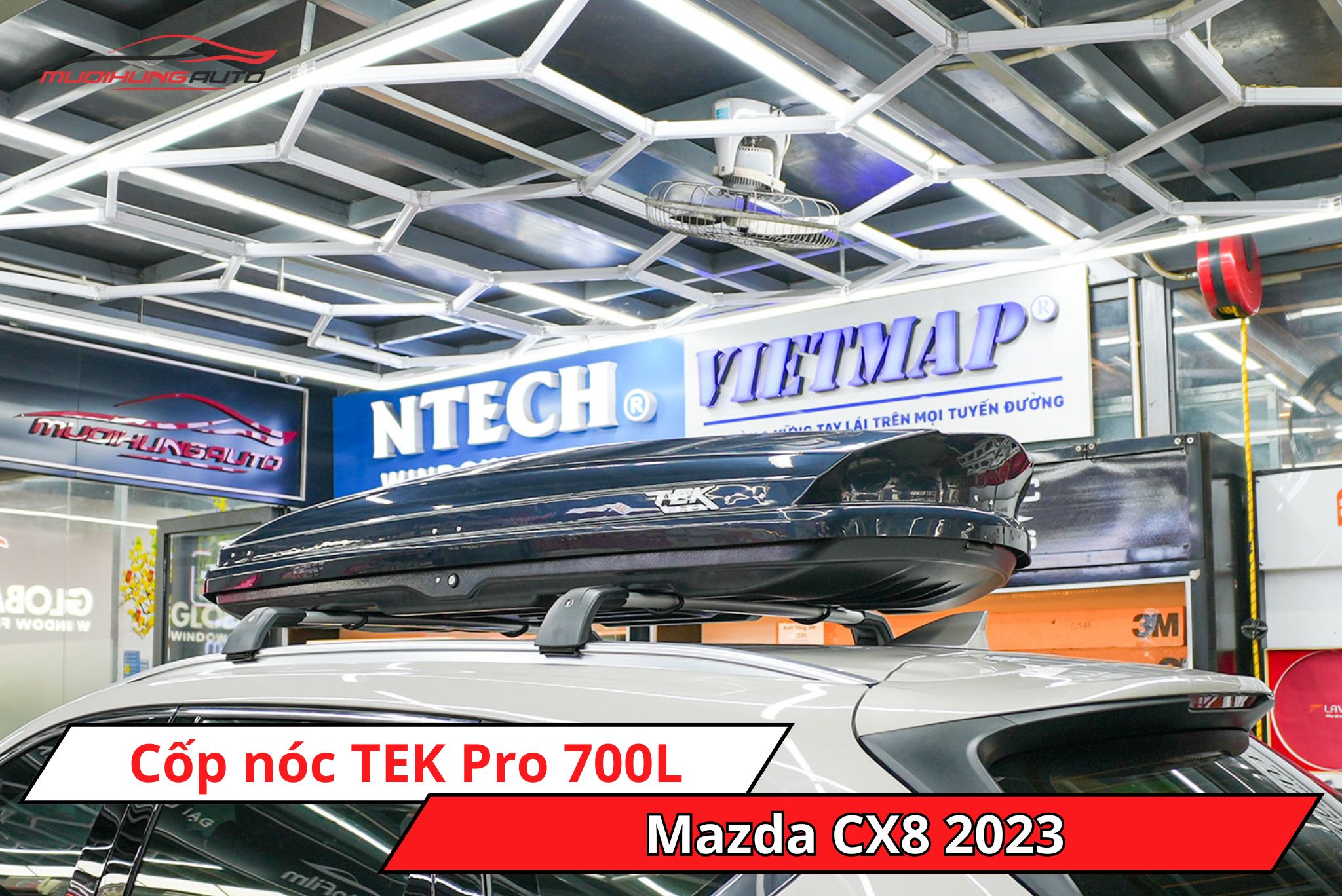 Cốp phi thuyền TEK Pro 700L xe Mazda CX8 2023