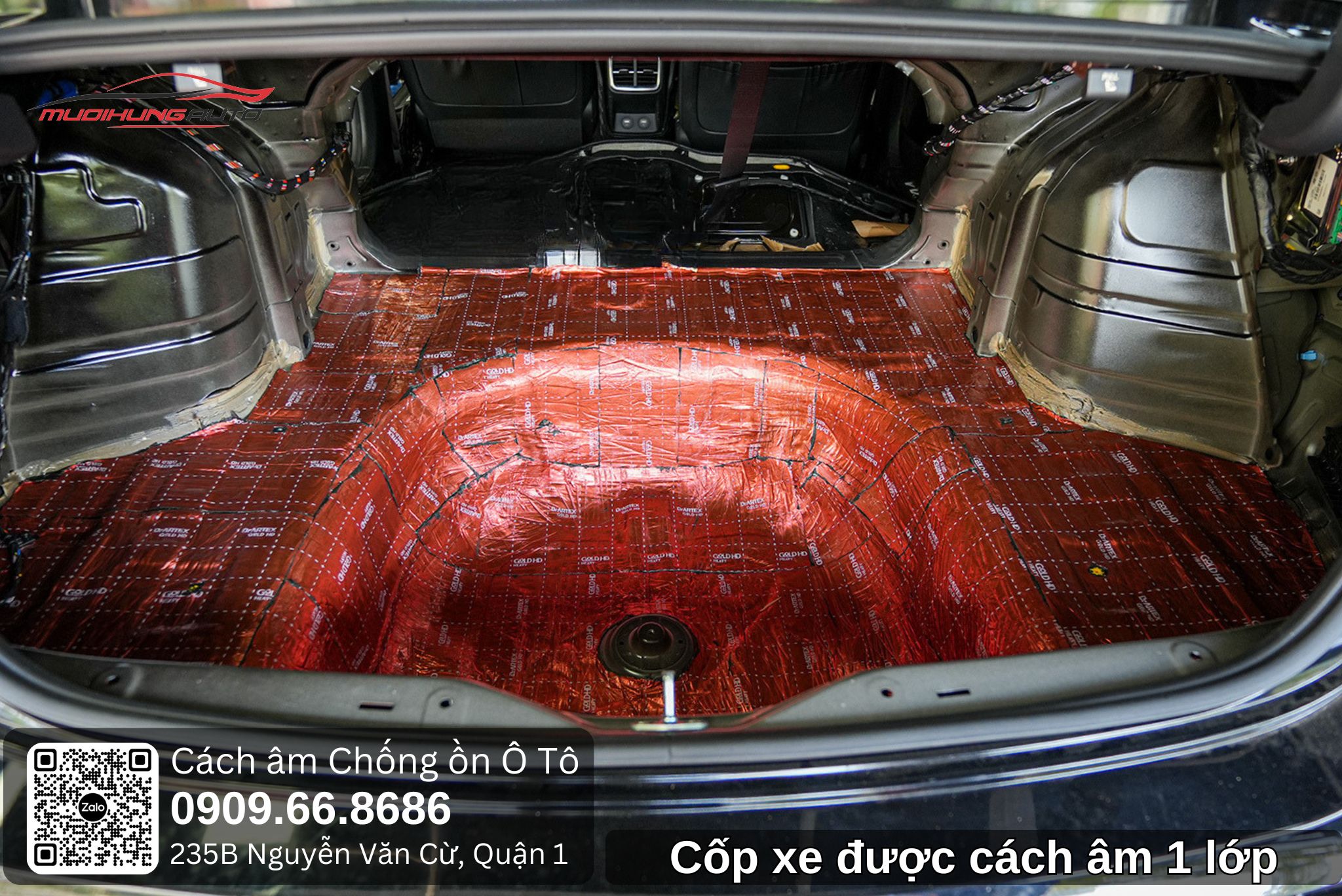 Cốp xe ô tô được cách âm 1 lớp