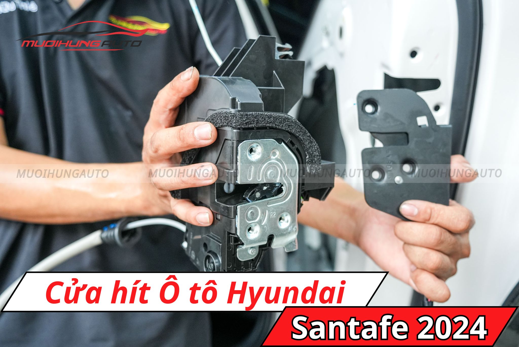 Cửa hít cho xe Hyundai Santafe 2024