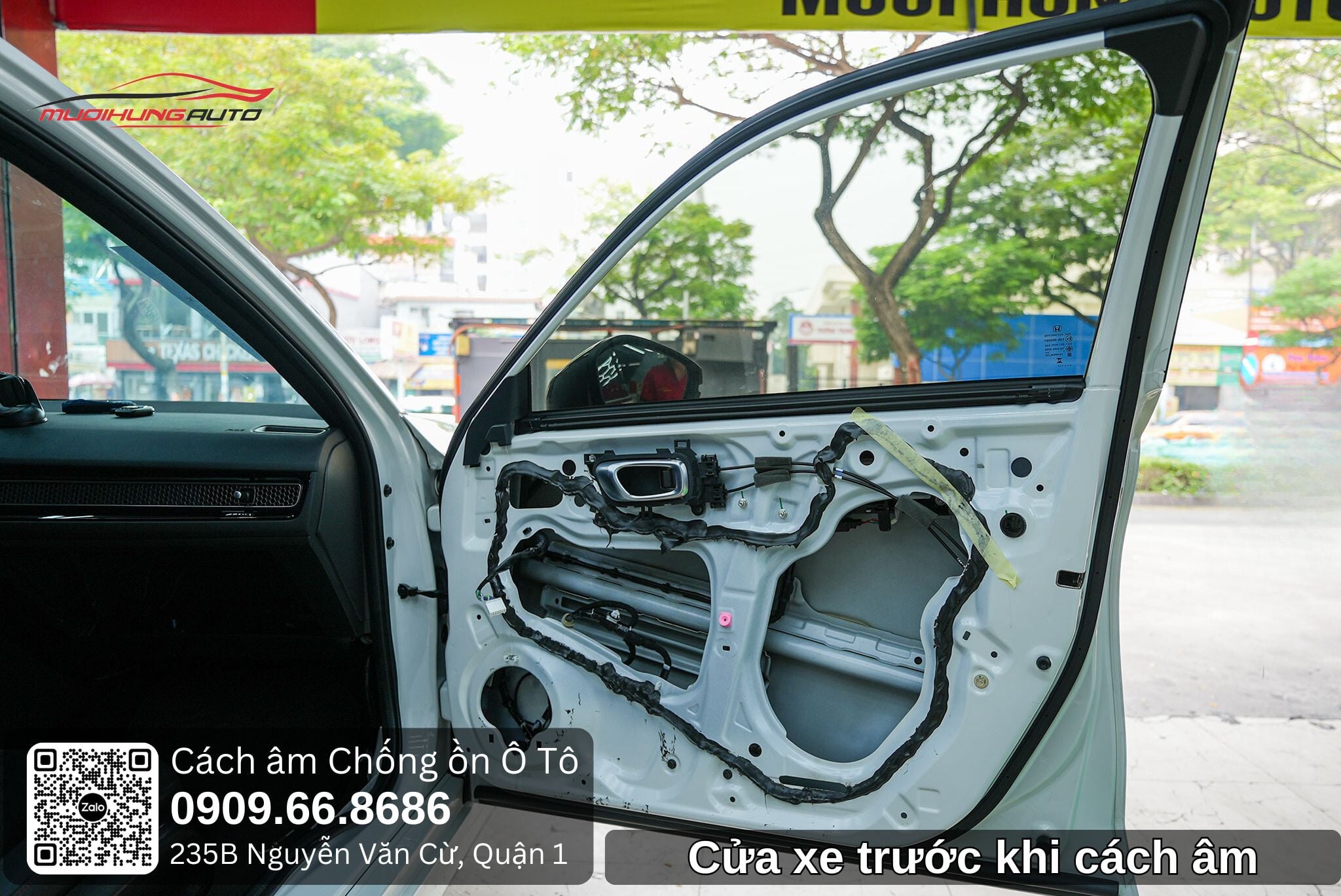Cửa xe trước khi cách âm