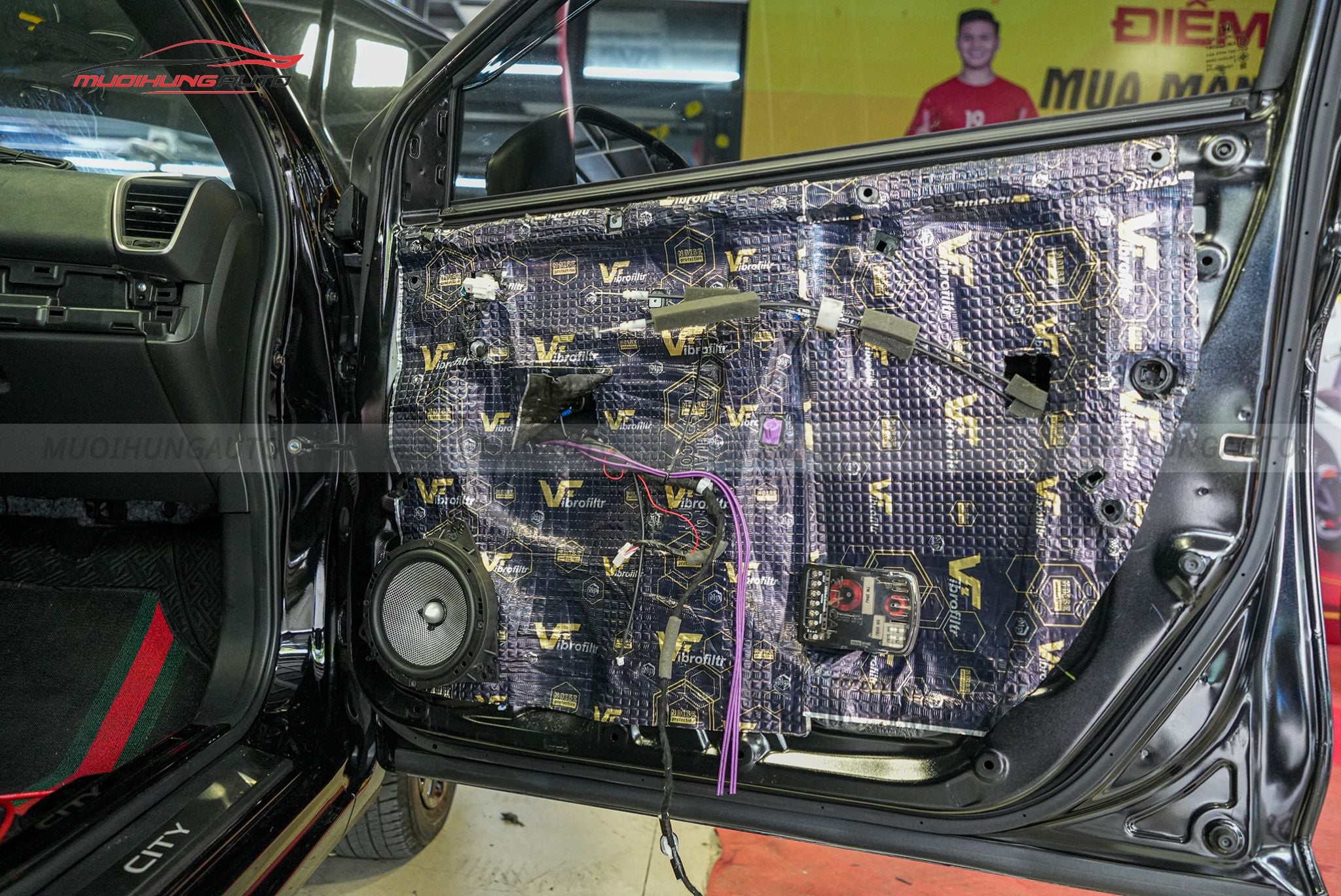 Dán cách âm cửa xe Honda City 2022
