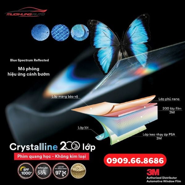 Dán phim 3M Crystalline cho xe 7 chỗ