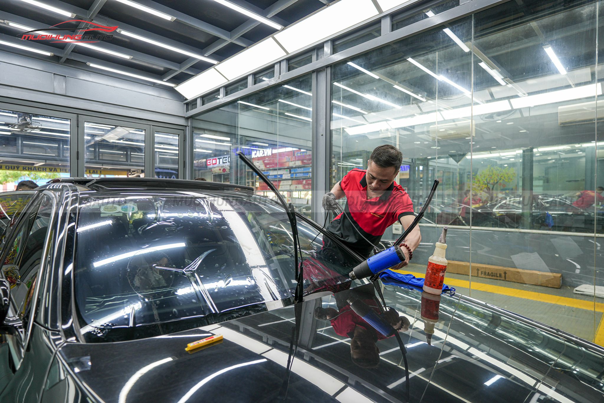 Dán phim cách nhiệt 3M Mercedes S400 2015