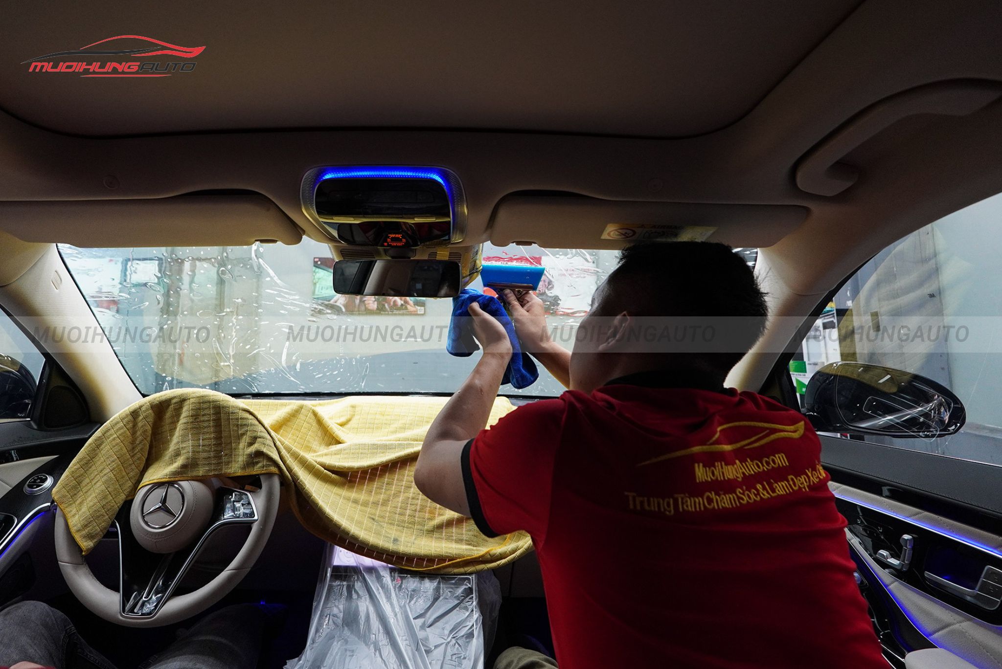 Dán phim cách nhiệt 3M Mercedes S450 2022