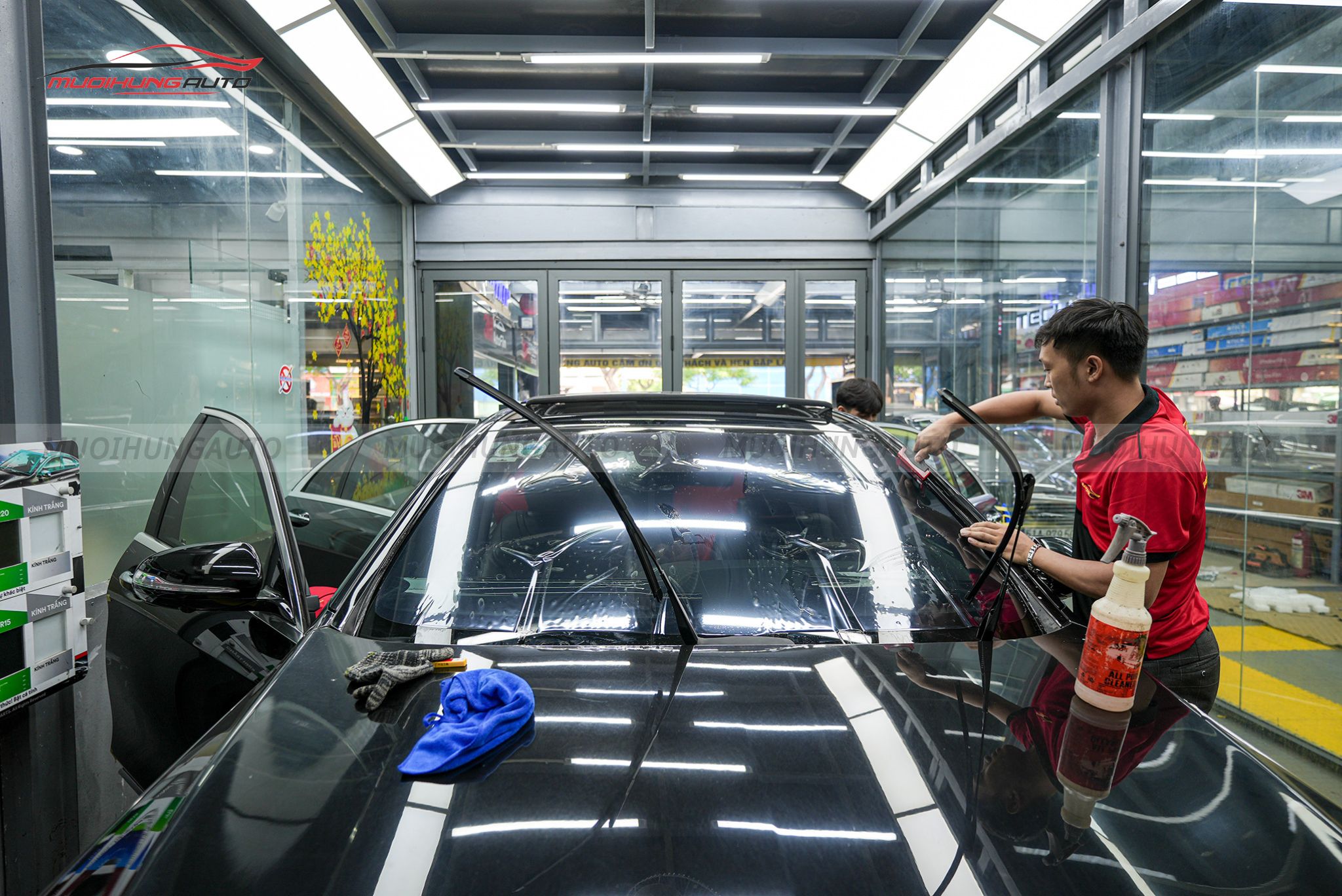 Dán phim cách nhiệt 3M ô tô Mercedes S400 2015