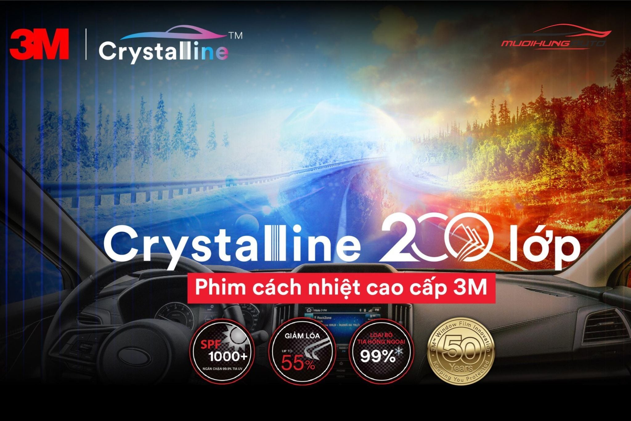 Dán phim cách nhiệt 3M ô tô Vinfast Minio Green