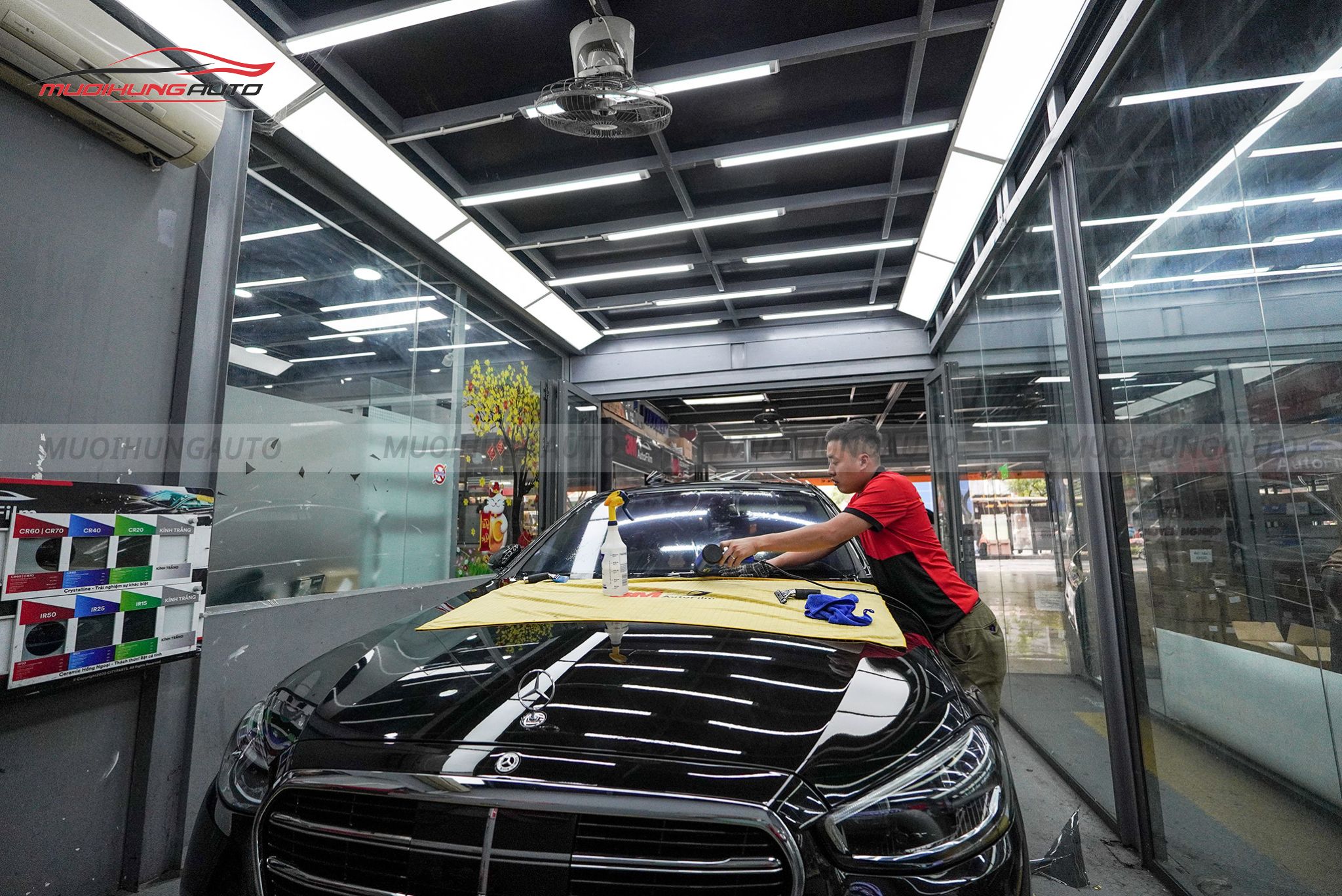 Dán phim cách nhiệt ô tô 3M Mercedes S450 2022