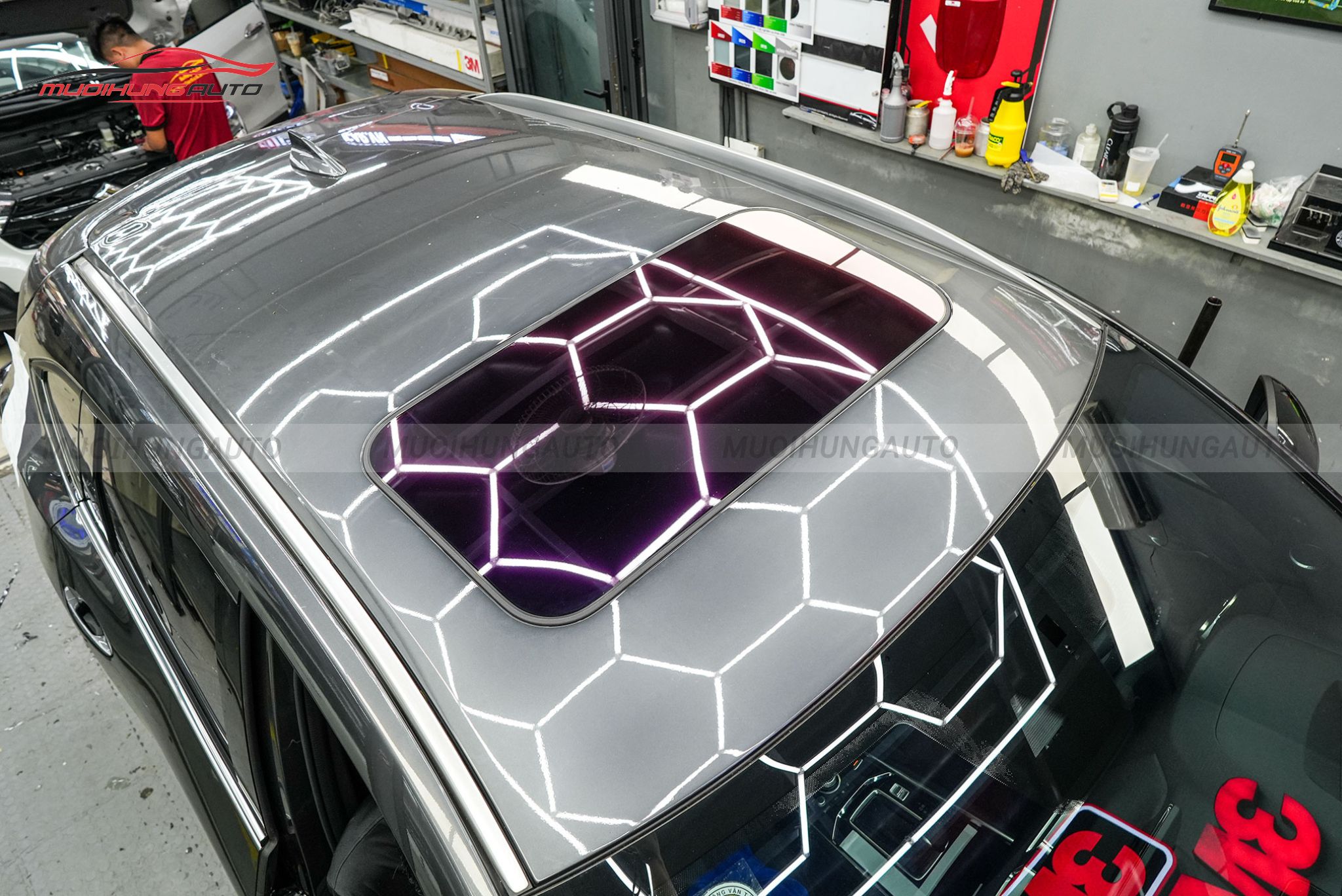 Dán phim PPF TPU Sunroof cách nhiệt cửa sổ trời Mazda CX5 2024