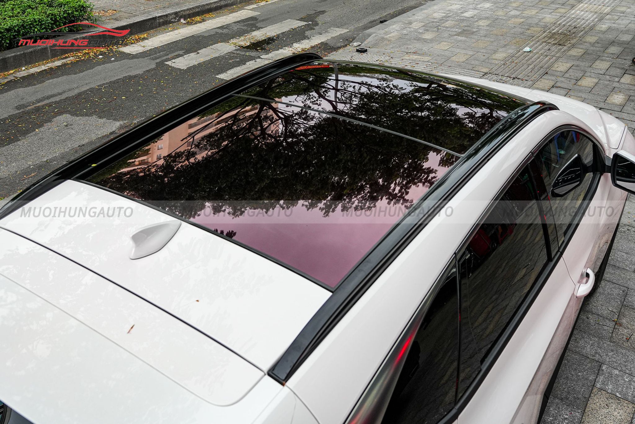 Dán phim PPF TPU Sunroof cách nhiệt cửa sổ trời xe Hyundai Tucson 2024