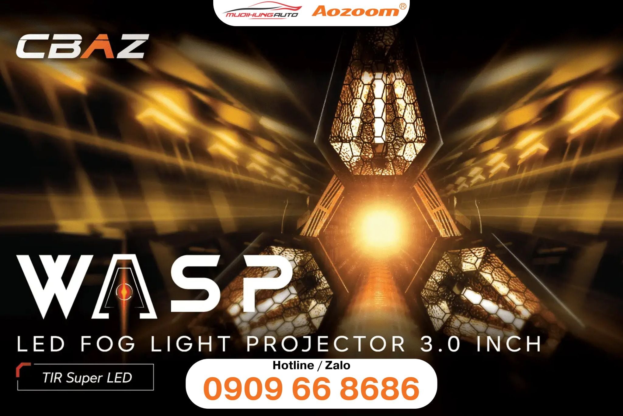 Đèn bi gầm Aozoom CBAZ Wasp 3.0 inch