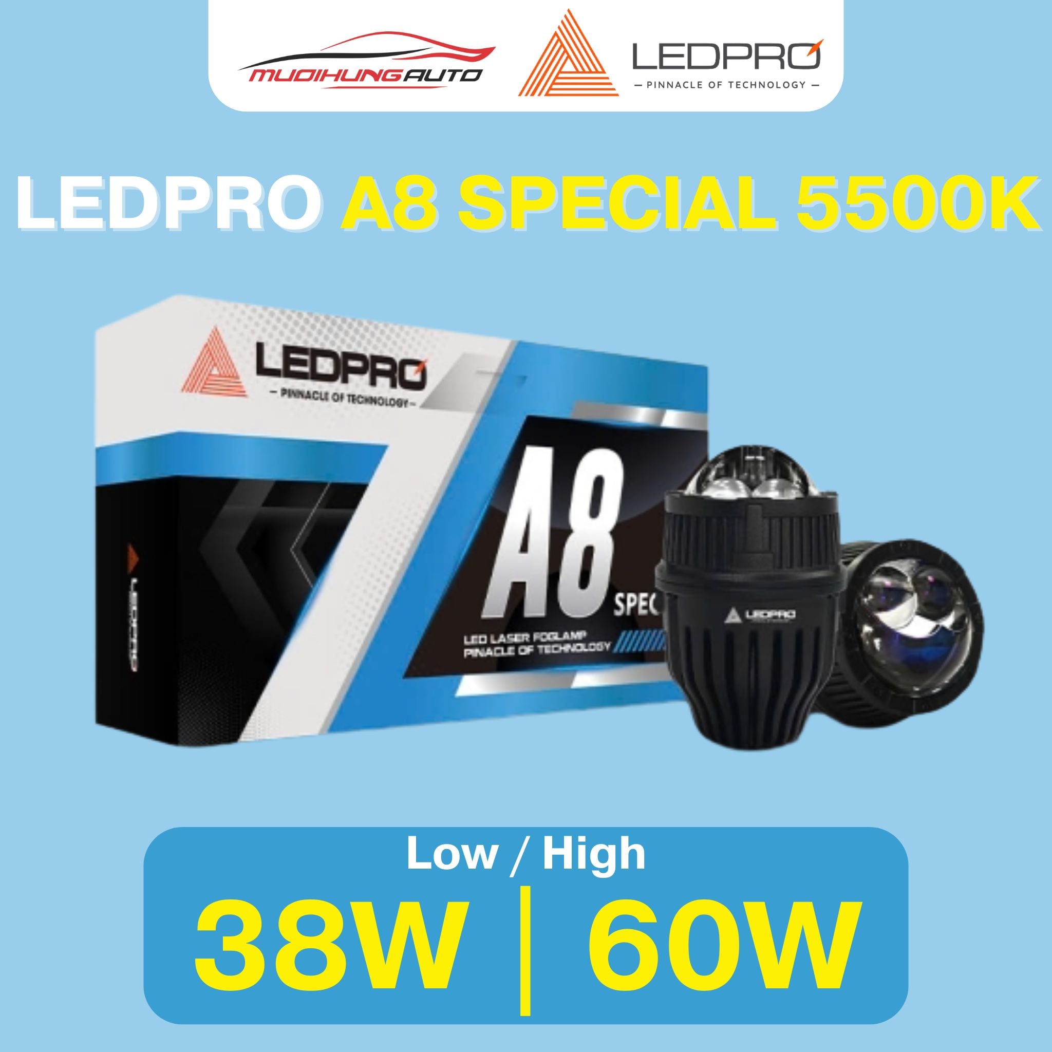 Đèn bi gầm LEDPRO A8 Special 1 nhiệt màu 5500K