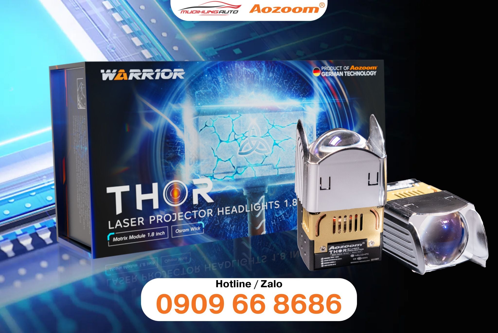 Đèn bi Laser mini Aozoom CBAZ Thor 1.8 inch