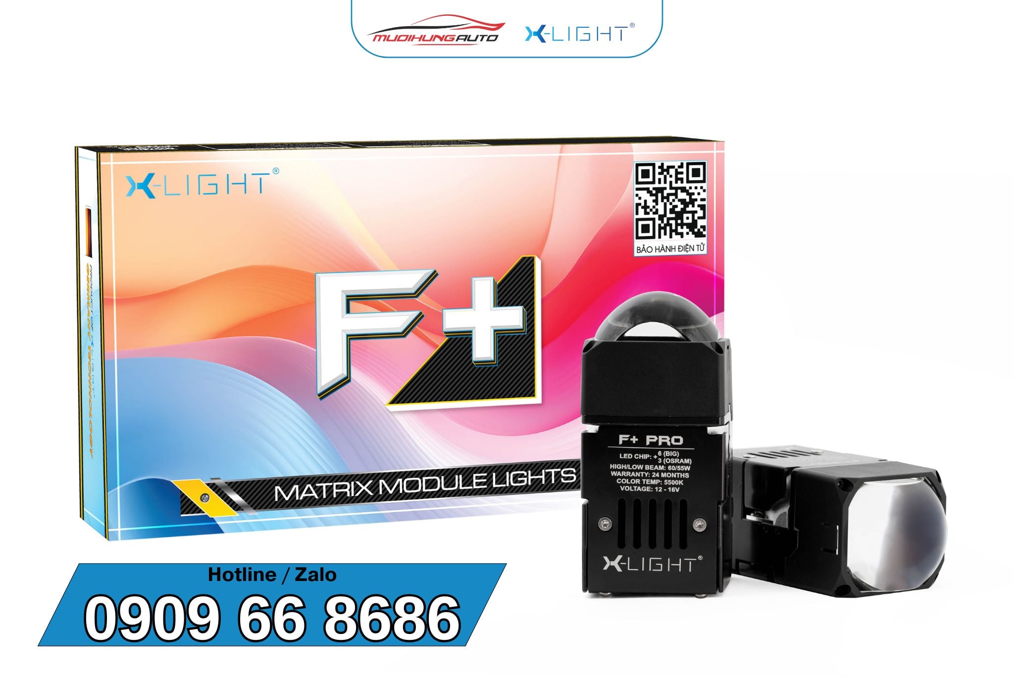 Đèn bi LED mini GTR X-Light F+ Pro New 2024