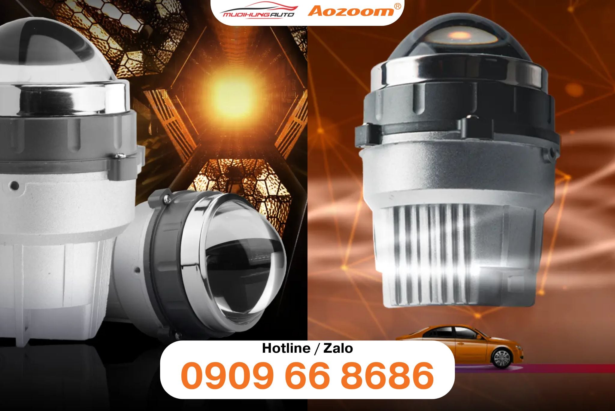 Đèn gầm Aozoom CBAZ Wasp 3.0 inch