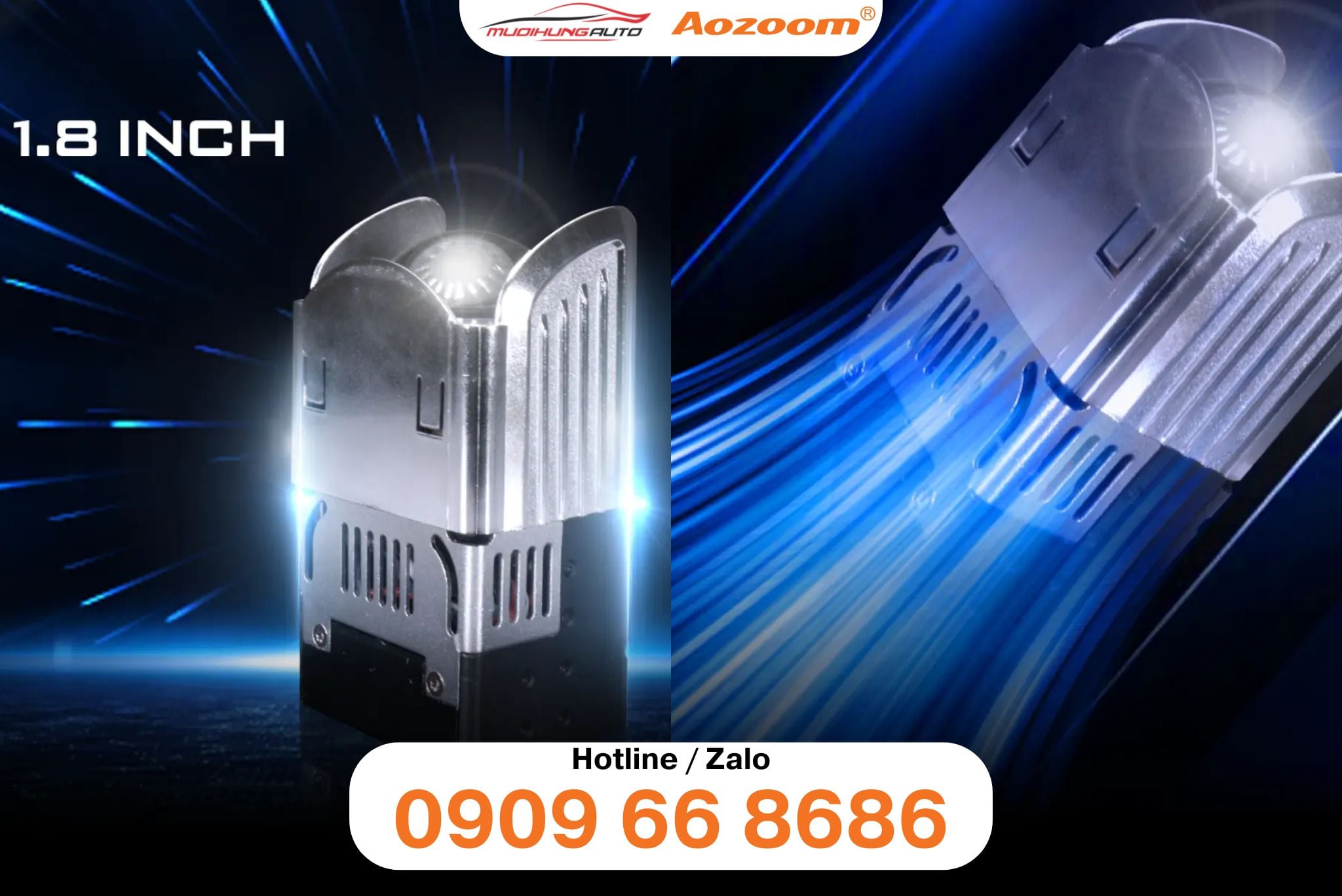 Đèn LED mini Aozoom CBAZ Captain 1.8 inch