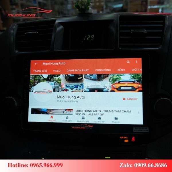 Dịch vụ lắp đặt màn hình android Toyota Highlander tại nhà