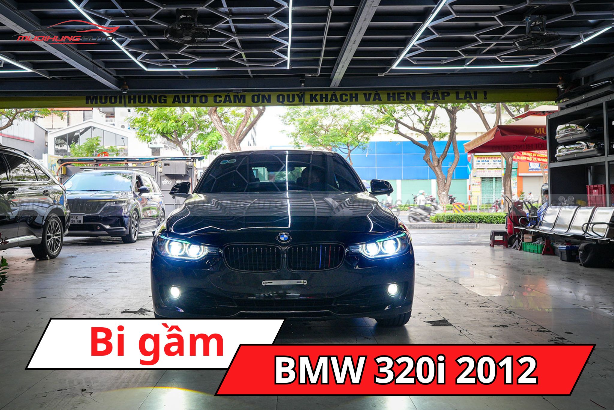 Độ bi gầm BMW 320i 2012