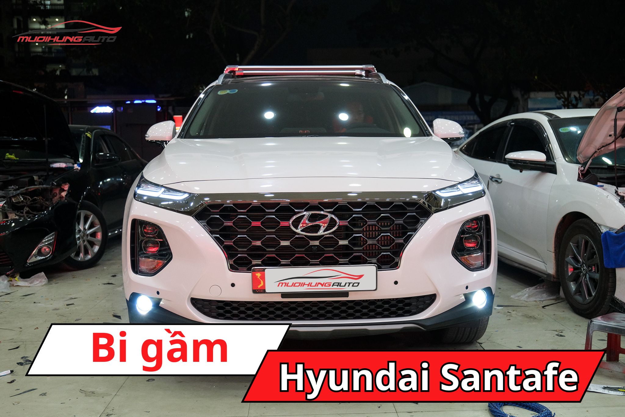 Độ bi gầm Hyundai SantaFe