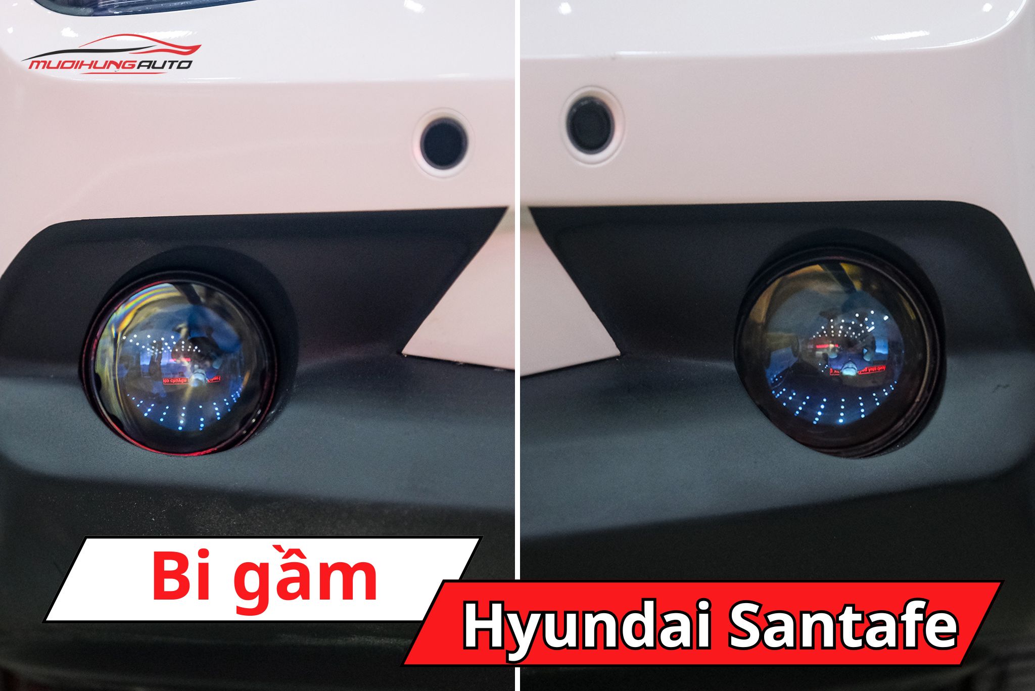 Độ bi gầm ô tô Hyundai SantaFe