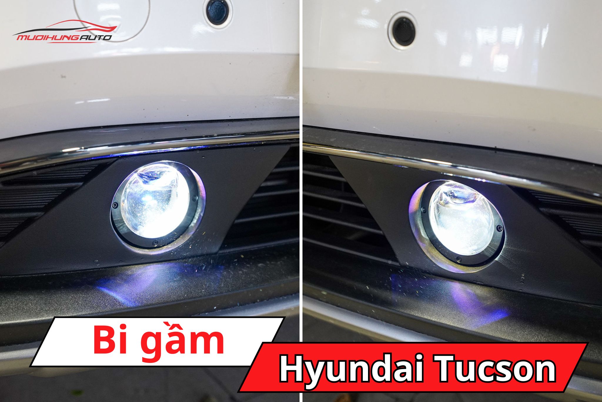 Độ bi gầm ô tô Hyundai Tucson